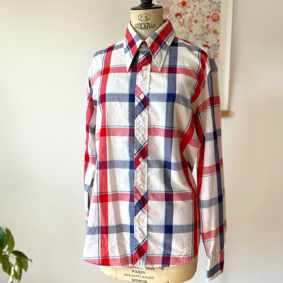 3For$20/Sears Real Vintage Button Down Shirt - 80's - Picture 1 of 8
